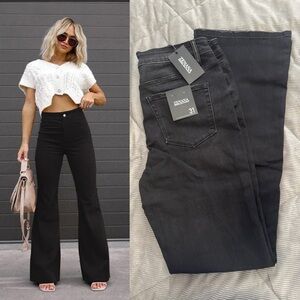 Clean Black Bootcut Jeans